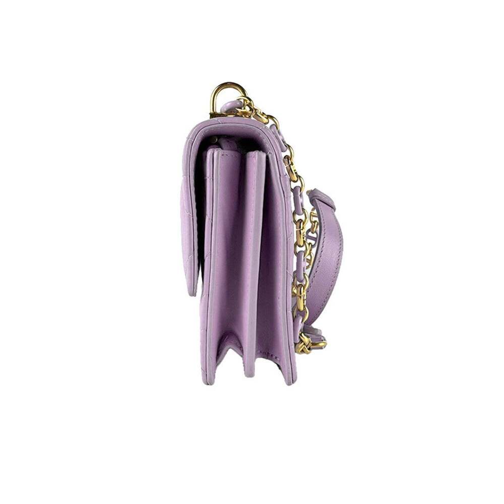 CHRISTIAN DIOR Purple Leather Shoulder Bag - Picture 2 of 13